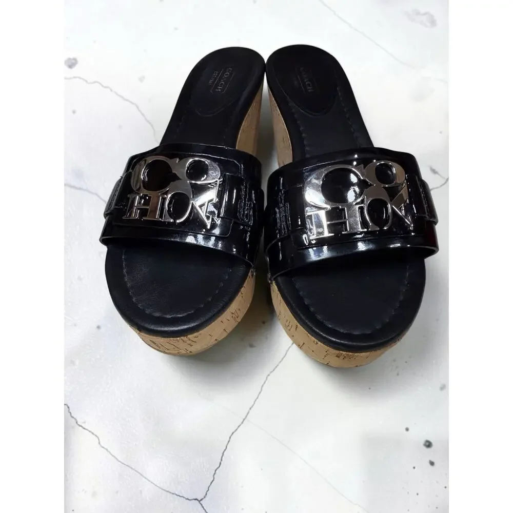 Y2K Coach A8379 Jen Wedge Platform Sandal Size 9B
